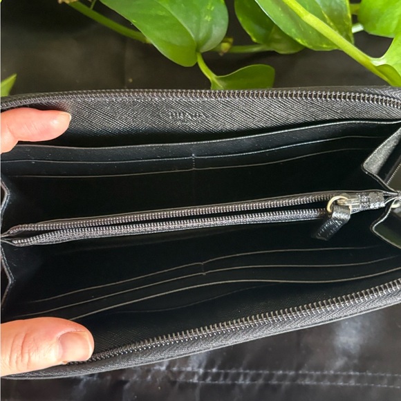 PRADA Tessuto Nero (Black) Nylon Continental Wallet - Picture 7 of 9